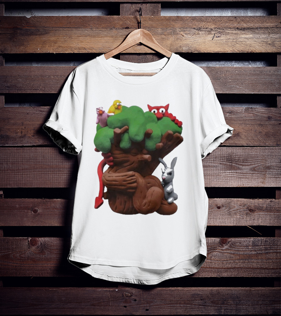 Spookywoods Tree With Animals And Cartoon Creatures T-Shirt