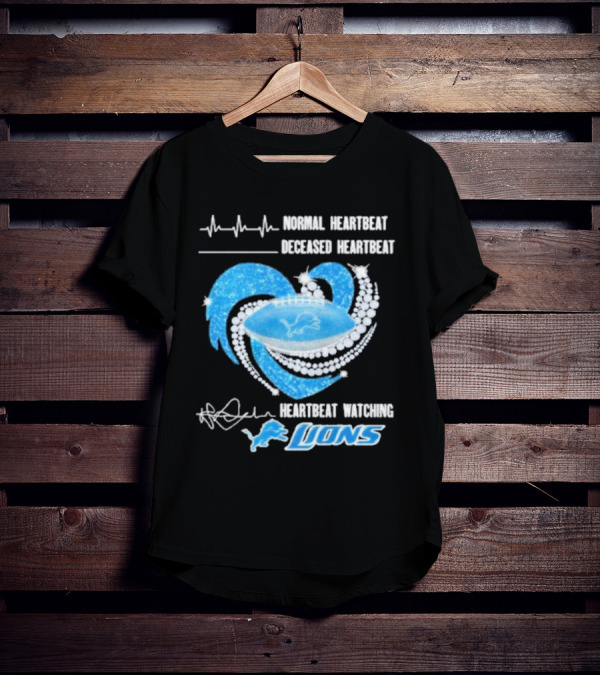 Normal Heartbeat Deceased Heartbeat Heartbeat Watching Lions T-Shirt