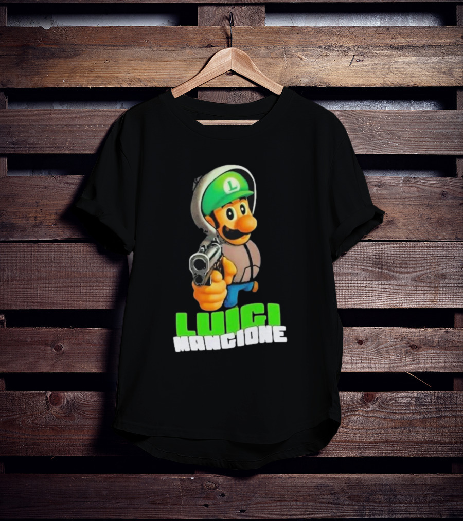 Luigi Mangione Luigi With Gun Iconic Image T-Shirt