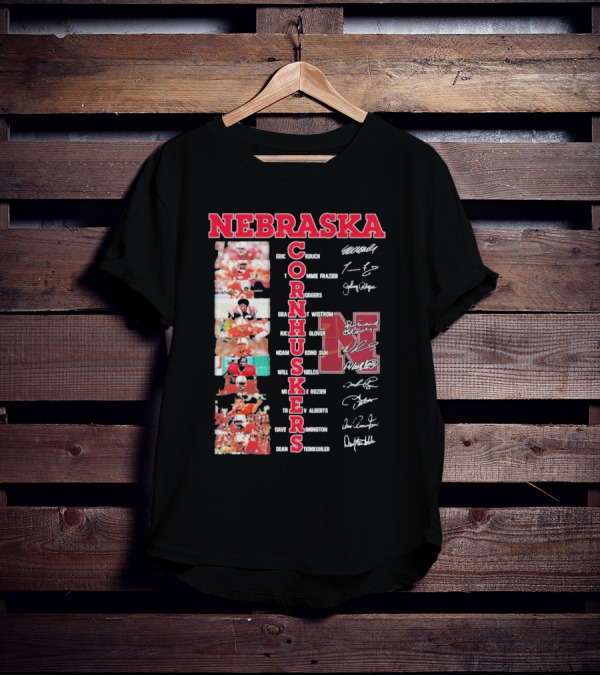 Nebraska Cornhuskers Football Legendary Player Signatures And Photos T-Shirt