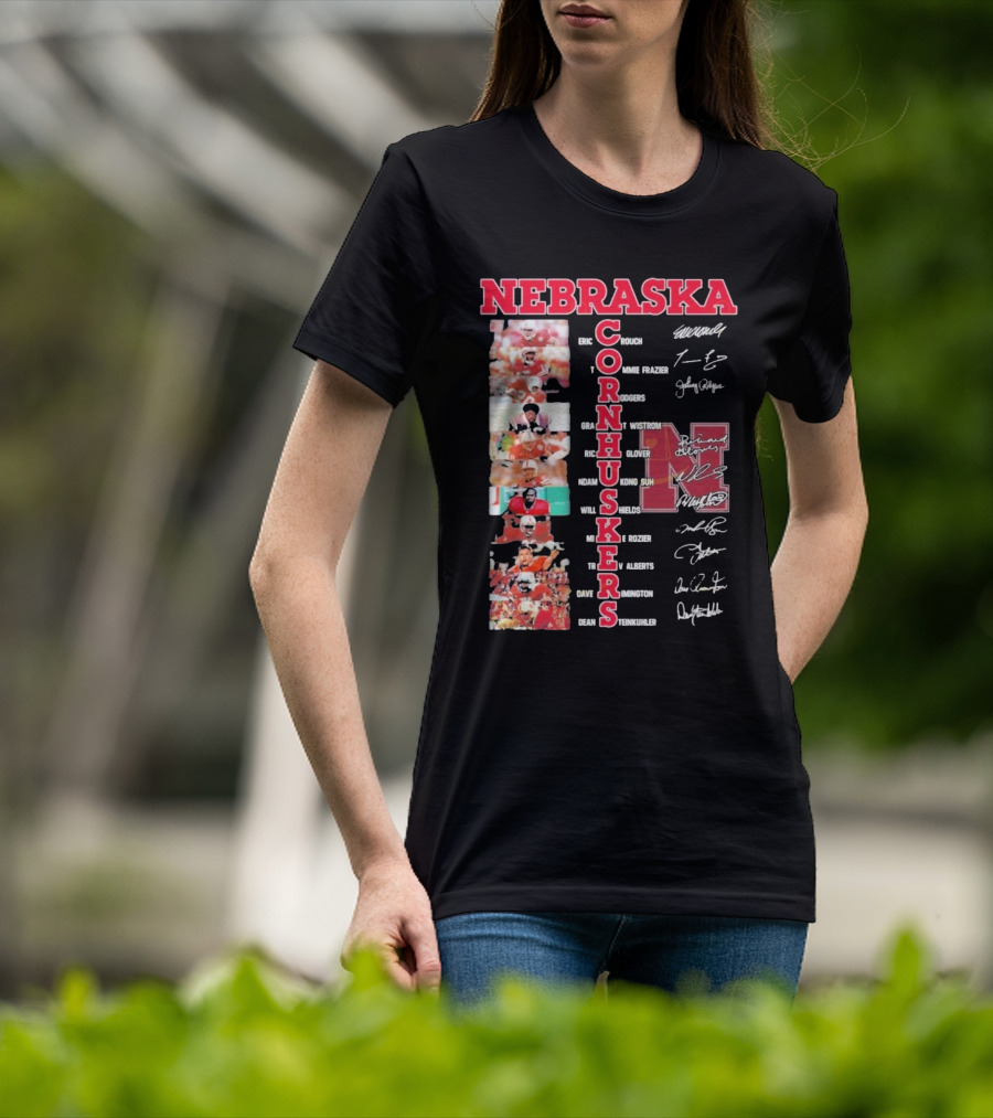 Nebraska Cornhuskers Football Legendary Player Signatures And Photos T-Shirt