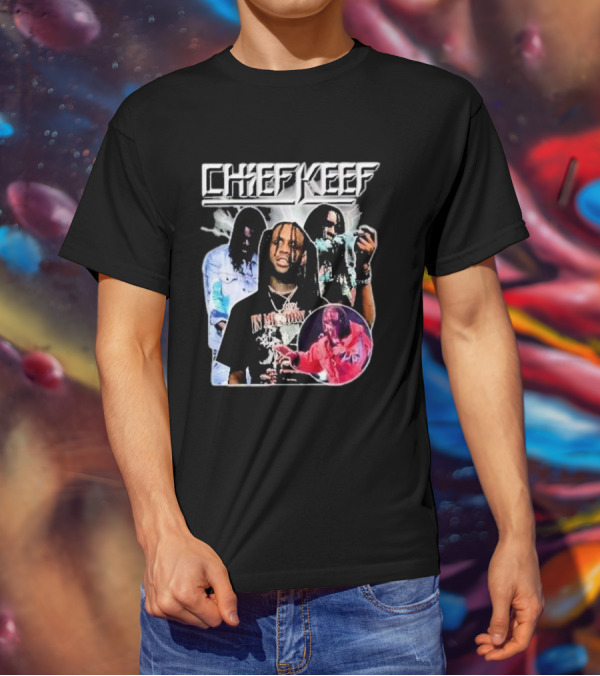Chief Keef Collage Smoke And Red T-Shirt