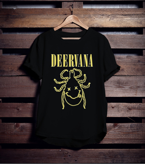 Deer Tick Deervana Nirvana Smile Face T-Shirt