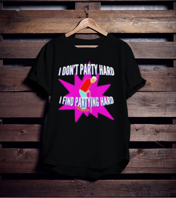 I Don’t Party Hard I Find Partying Hard Elderly Humor Starburst T-Shirt