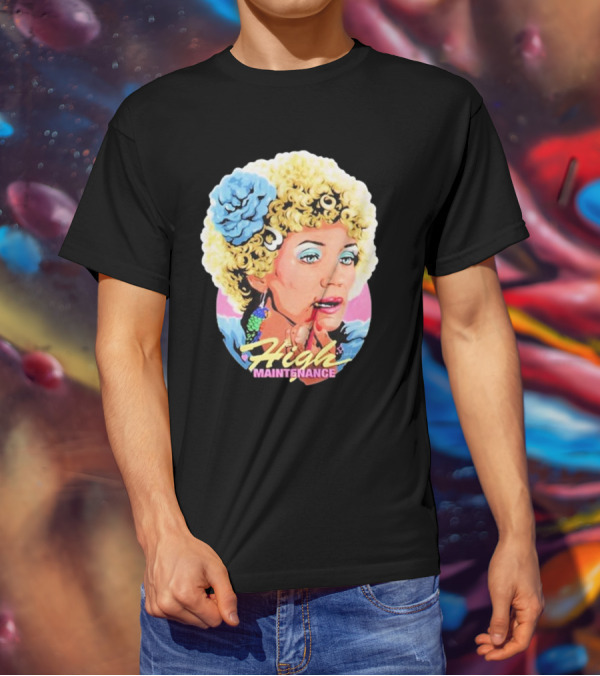 Kath Day-Knight Applying Lipstick High Maintenance T-Shirt