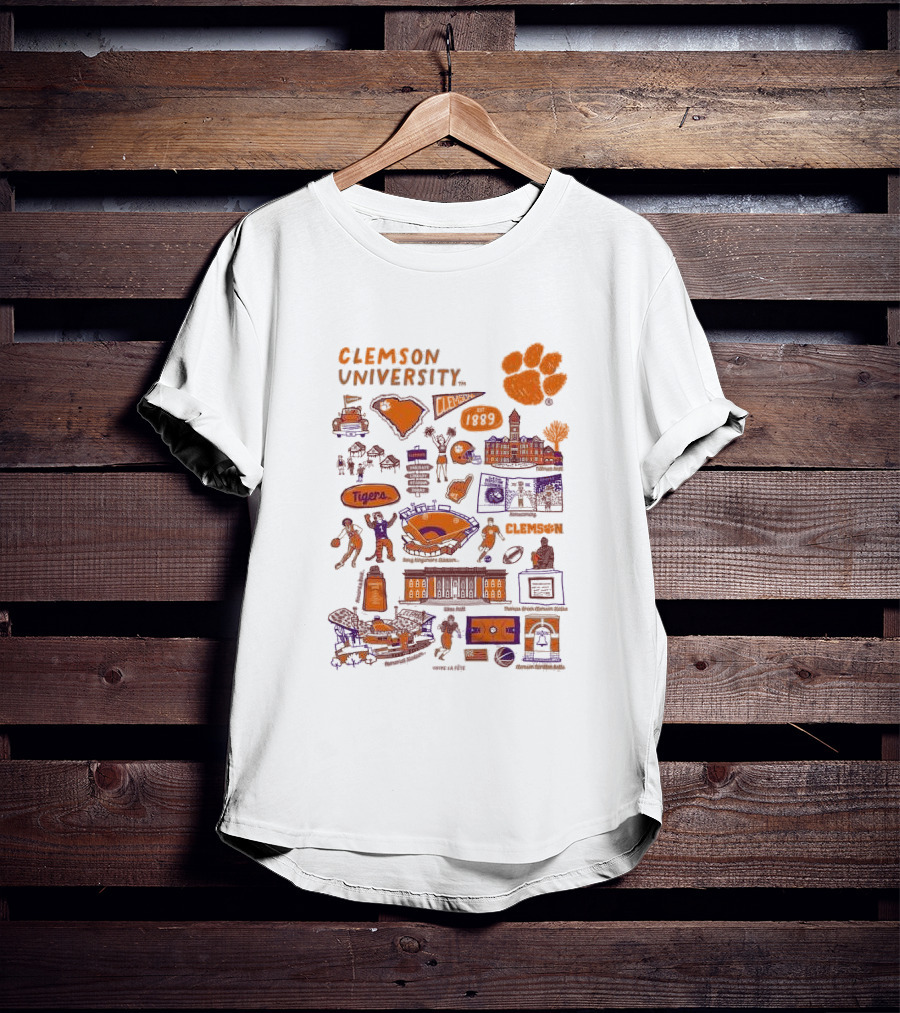 Toddler Vive La Fete White Clemson University Tigers 1899 Impressions T-Shirt