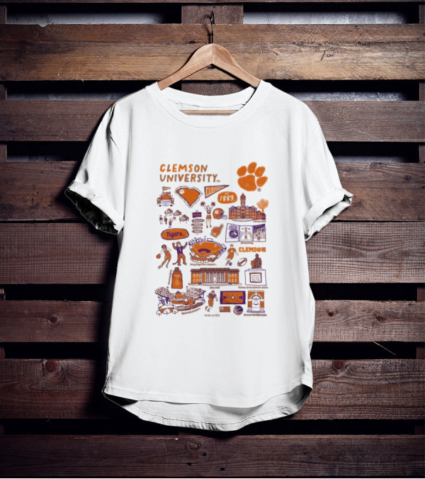 Toddler Vive La Fete White Clemson University Tigers 1899 Impressions T-Shirt