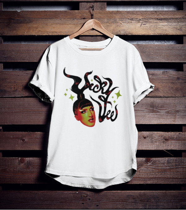 Vicky Vee Stylized Hair And Glittery Accents T-Shirt