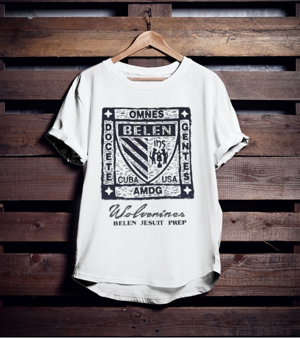 Omnes Docete Gentes Belen Wolverines Cuba USA AMDG T-Shirt