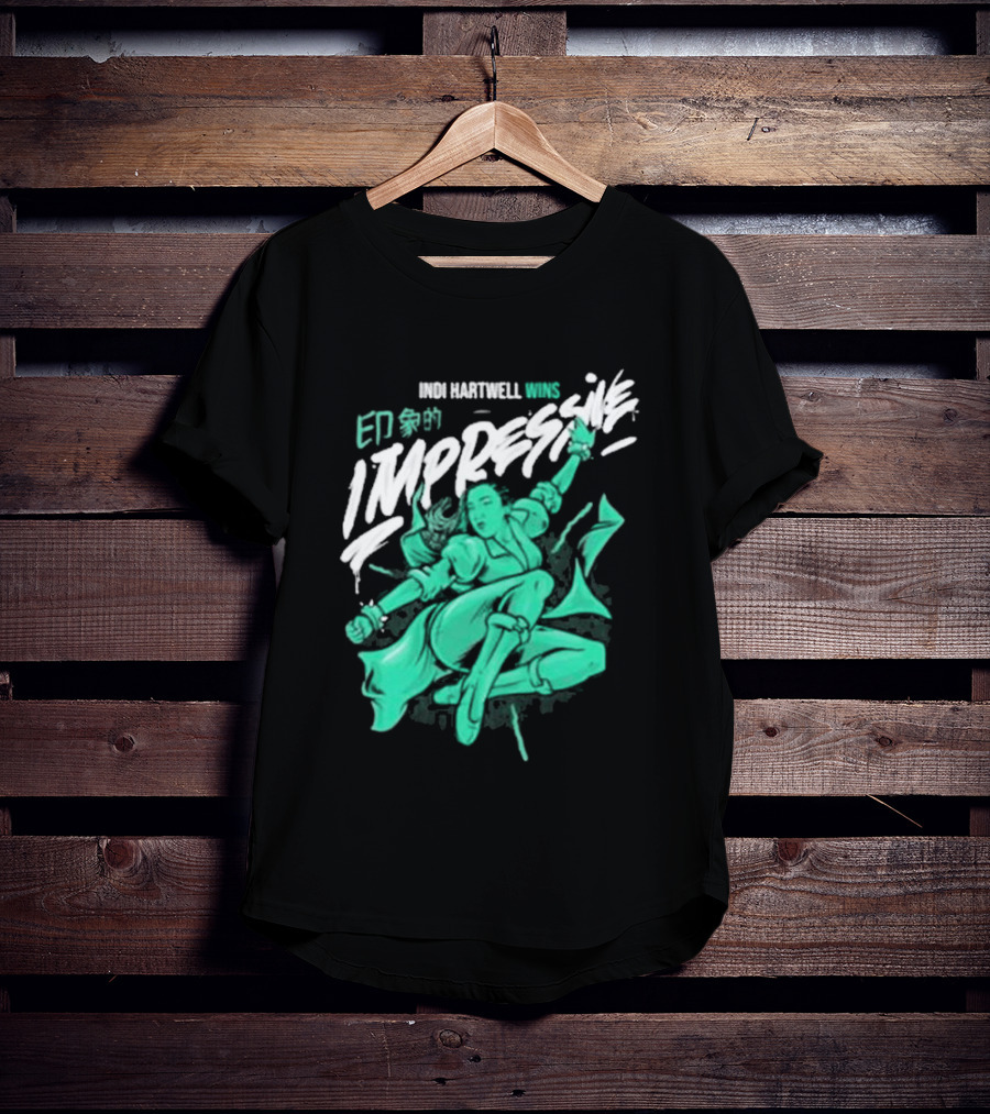 Indi Hartwell Wins Impressive T-Shirt