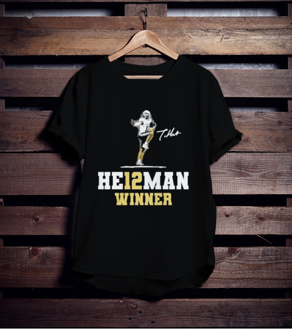 HE12MAN Winner Travis Hunter Signature Football T-Shirt