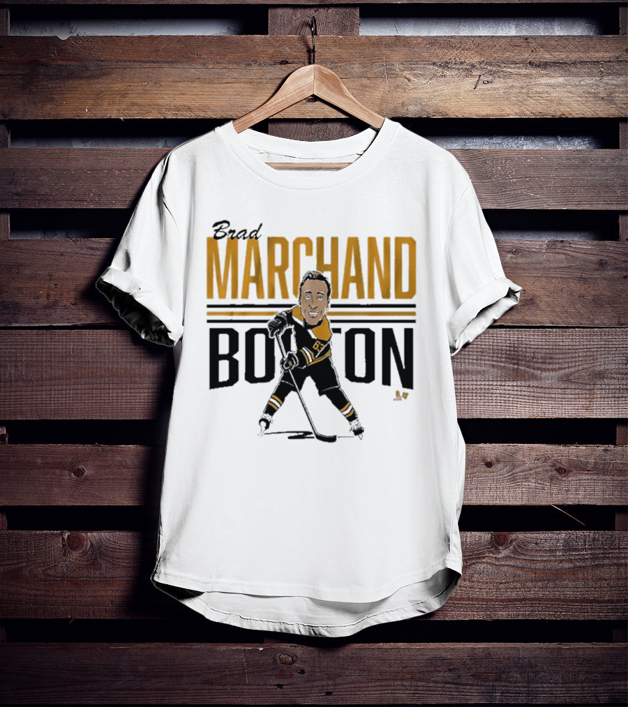 Brad Marchand Boston Center Ice Caricature T-Shirt
