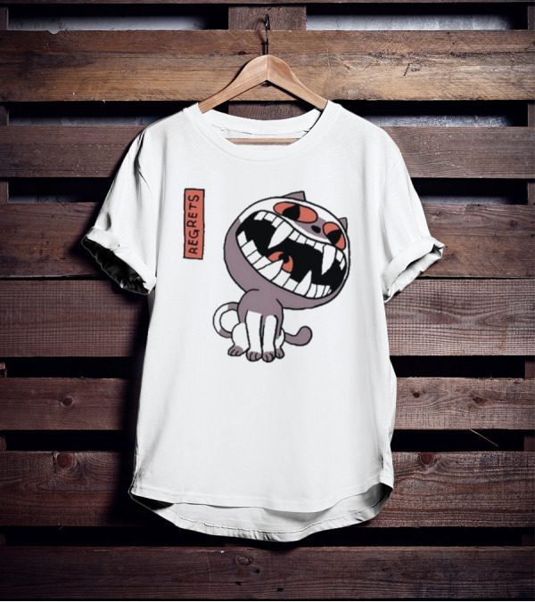 Herald Of Regrets Cartoon Cat Character T-Shirt