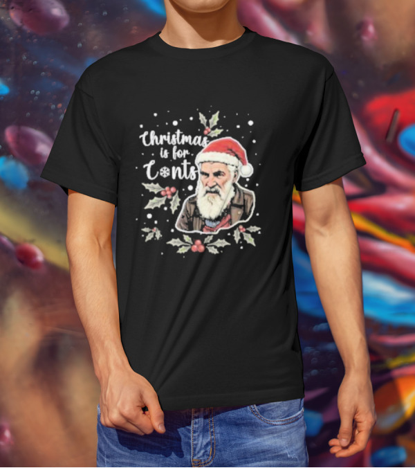 Jim Brassic Christmas Is For Cnts Santa T-Shirt
