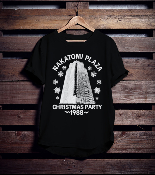 Nakatomi Plaza 1988 Christmas Party With Snowflakes T-Shirt