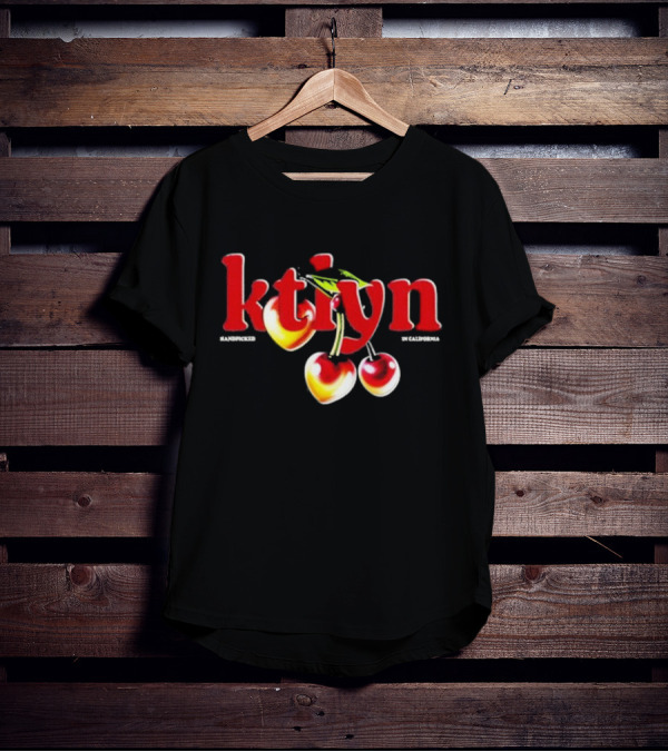 Ktlyn Handpicked In California Hunter Green Cherry T-Shirt