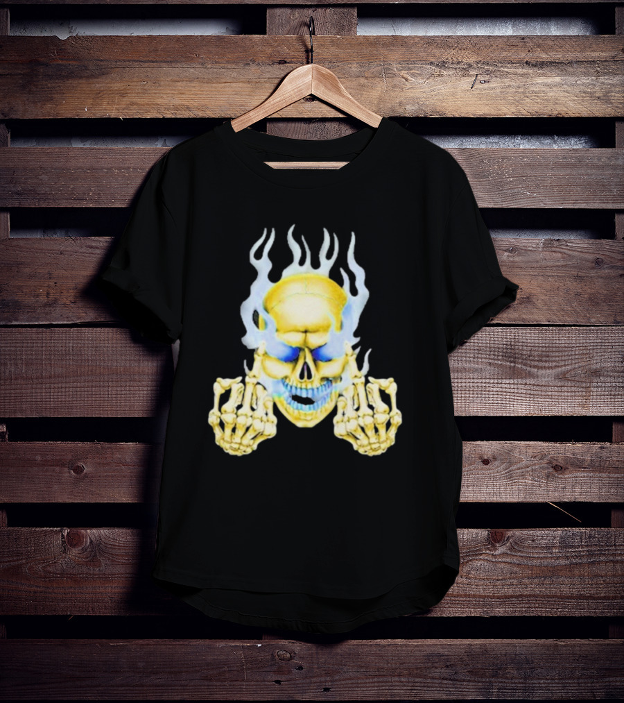Skull Babbitt Revived Flaming Skeletal Embrace T-Shirt