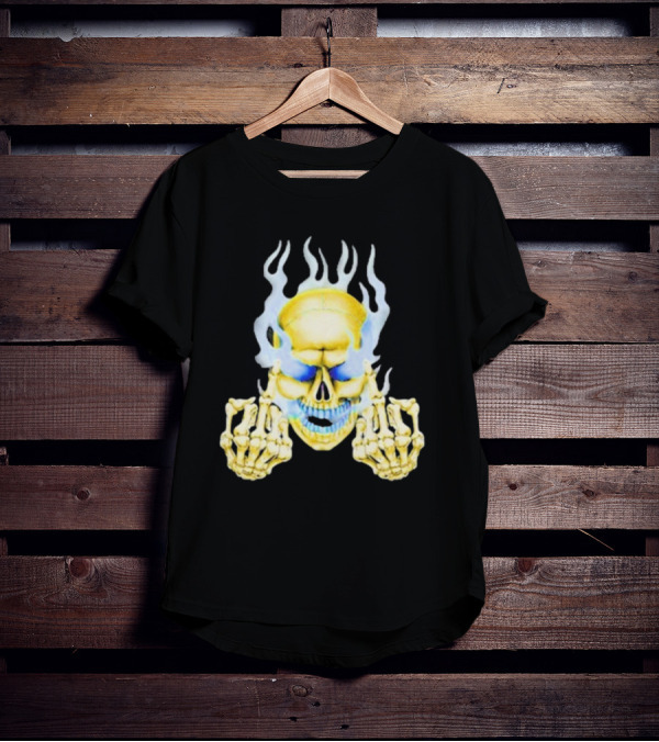 Skull Babbitt Revived Flaming Skeletal Embrace T-Shirt