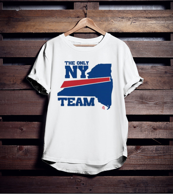 The Only NY Team New York State Silhouette Red Stripe T-Shirt