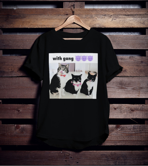 Unicouniuni3 With Gang Cat Devil Emoji Trio T-Shirt