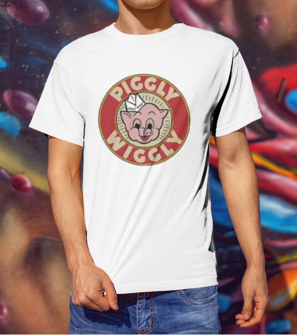 Piggly Wiggly Vintage Retro Logo Iconic Pig Image T-Shirt