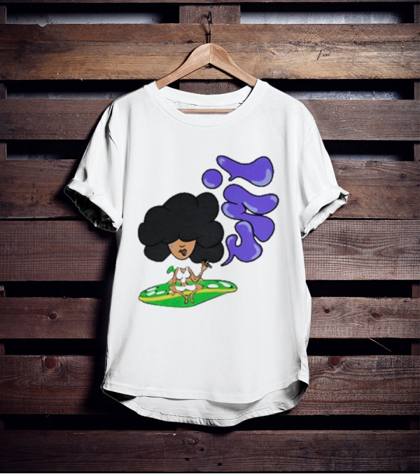 Whoisumi Umi Ufo Smoking Afro Character T-Shirt