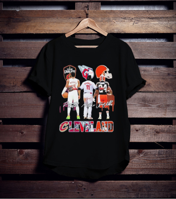 Cleveland Cavaliers Mitchell Guardians Ramirez Browns Chubb Team Unity T-Shirt