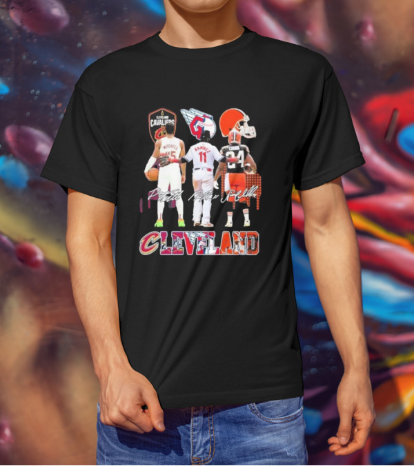 Cleveland Cavaliers Mitchell Guardians Ramirez Browns Chubb Team Unity T-Shirt