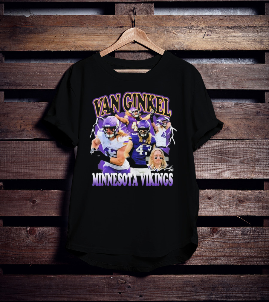 Van Ginkel Minnesota Vikings Football Player T-Shirt