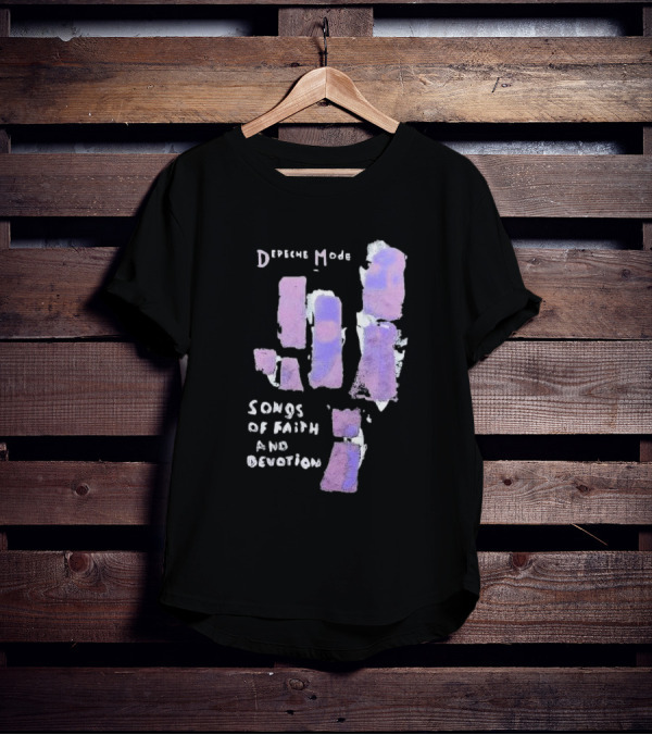 Depeche Mode Songs Of Faith And Devotion Abstract Violet Hand T-Shirt