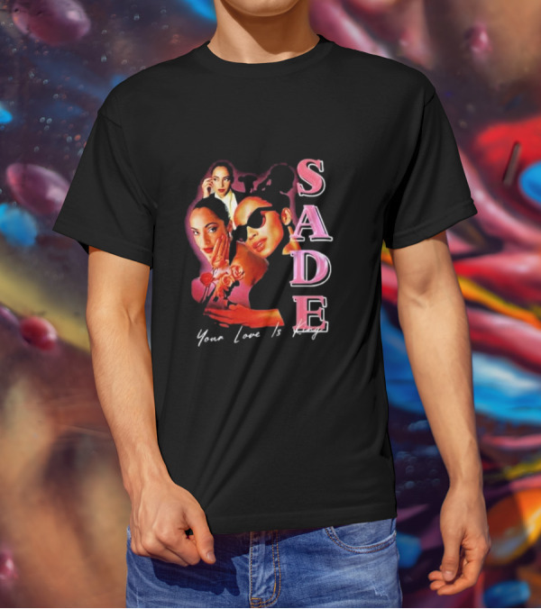 Sade Your Love Is King Homage Deluxe Retro Collage T-Shirt