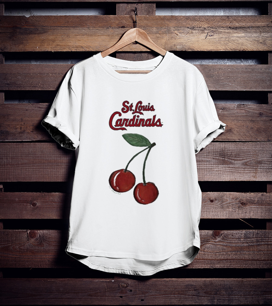 St. Louis Cardinals Cherries Baseball Team T-Shirt