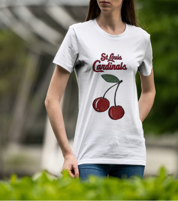 St. Louis Cardinals Cherries Baseball Team T-Shirt