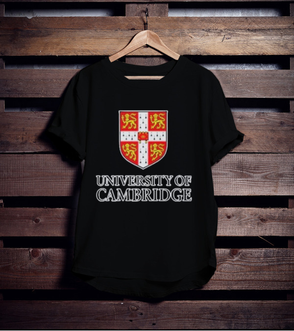 University Of Cambridge Emblem Crest With Lions And Cross T-Shirt