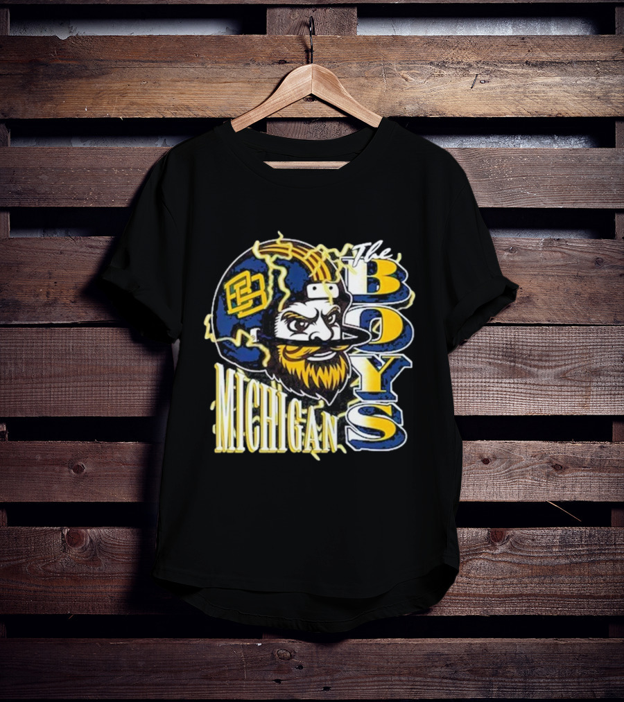 Michigan Lightning The Boys Football Helmet T-Shirt
