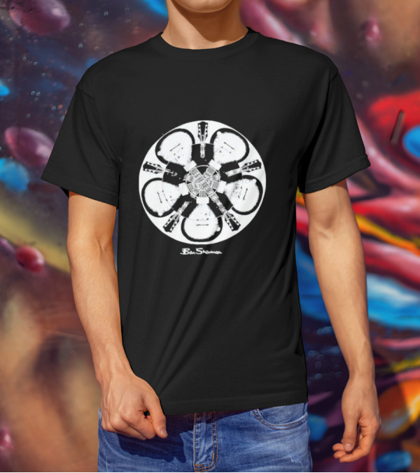 Guitar Mandala Ben Sherman Optical Illusion T-Shirt