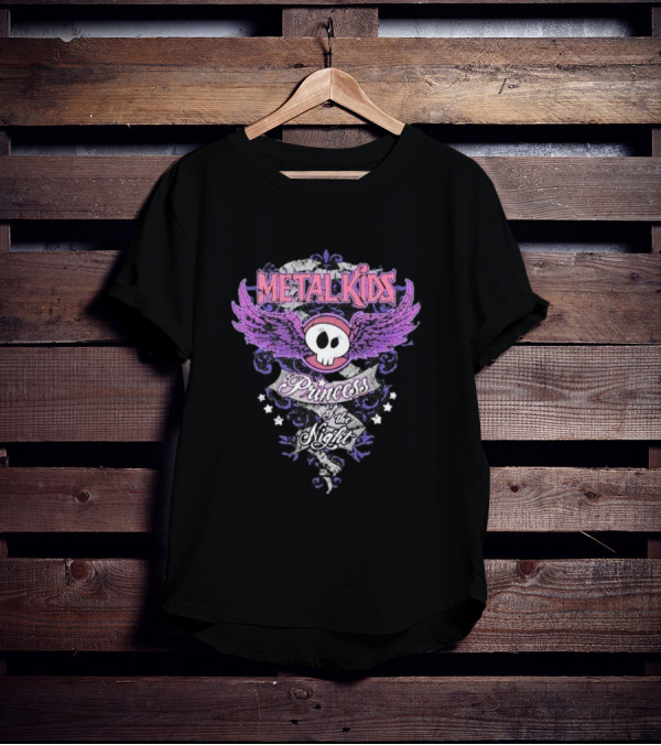 Metalkids Purple Winged Skull Princess Of The Night Stars T-Shirt
