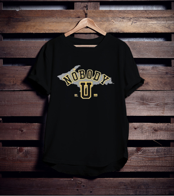 Michigan Tech Basketball Nobody U Est. 1885 Map T-Shirt