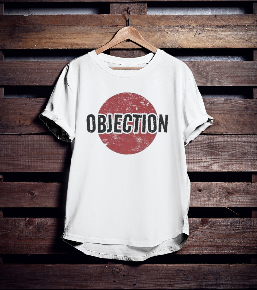 Objection Distressed Red Circle Manmarzee T-Shirt