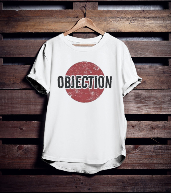 Objection Distressed Red Circle Manmarzee T-Shirt