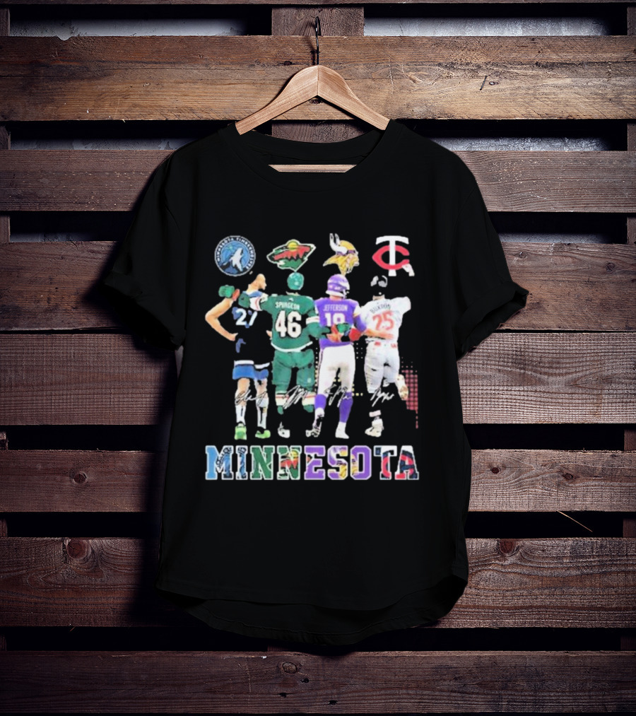 Minnesota Timberwolves Wild Vikings Twins Signature T-Shirt