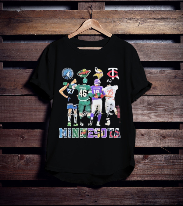 Minnesota Timberwolves Wild Vikings Twins Signature T-Shirt