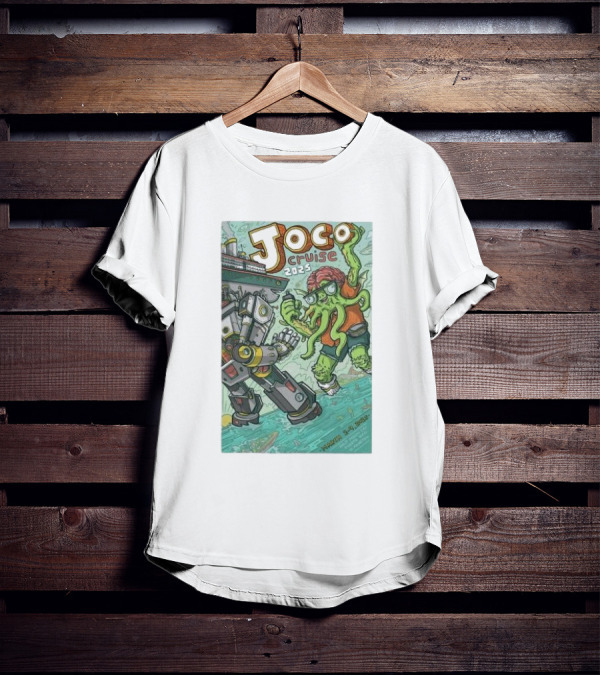 Joco Cruise 2025 Fort Lauderdale Robot Vs. Tentacle Monster March 2-9 T-Shirt