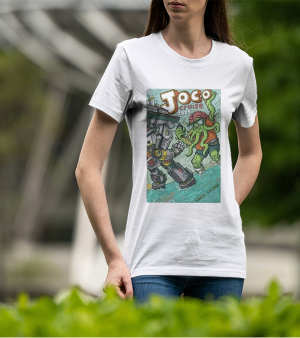 Joco Cruise 2025 Fort Lauderdale Robot Vs. Tentacle Monster March 2-9 T-Shirt
