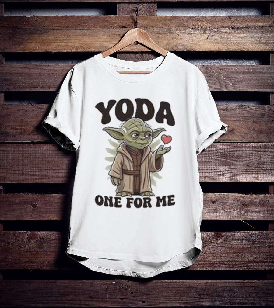 Yoda One For Me Star Wars Valentine's Day Message With Heart T-Shirt