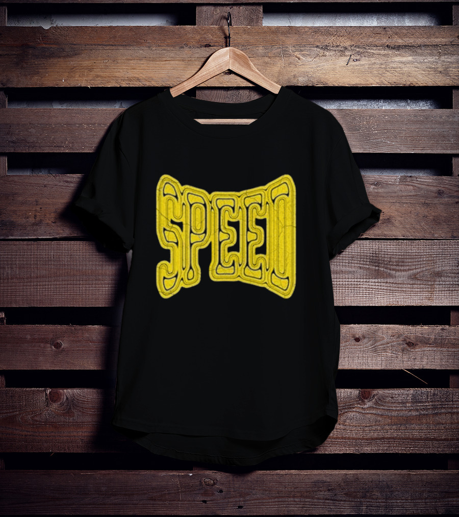 Ishowspeed Speed Gold Text Logo Bold Typography T-Shirt