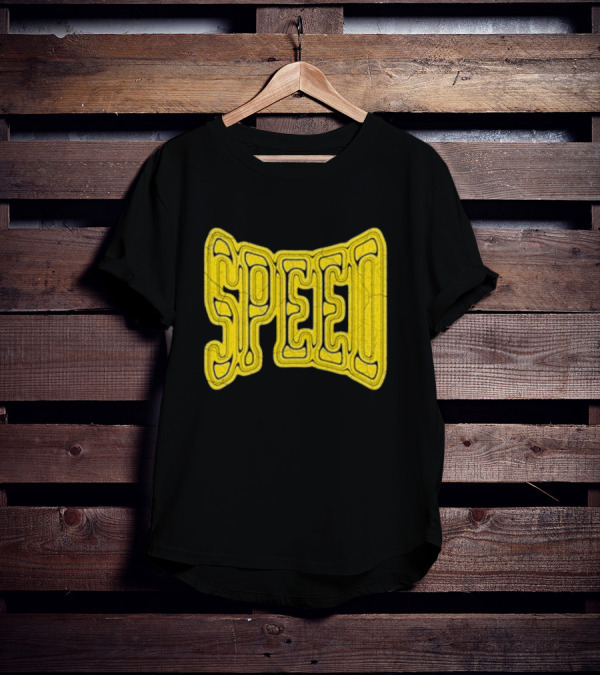 Ishowspeed Speed Gold Text Logo Bold Typography T-Shirt