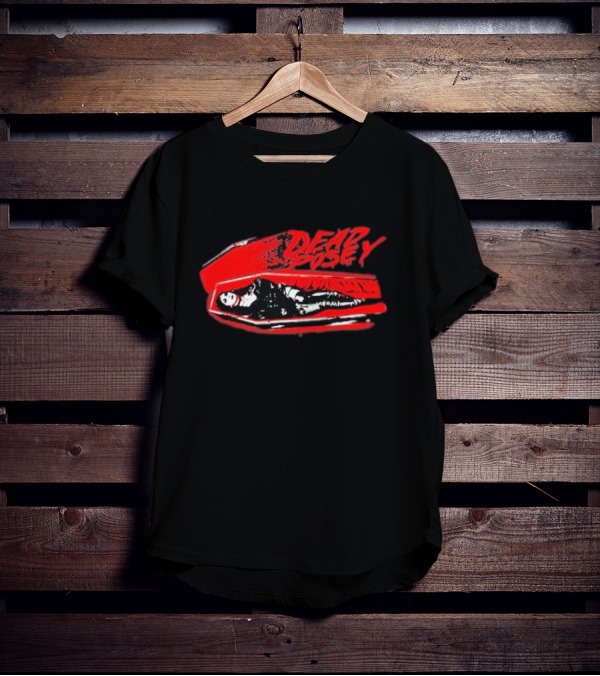 Dead Posey Coffin Red And Black Rock T-Shirt