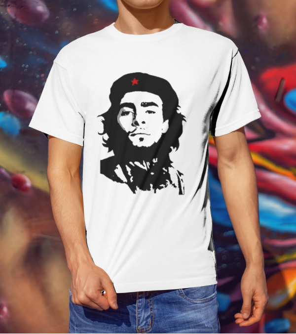 Luigi Mangione Che Guevara Iconic Red Star Beret Face T-Shirt