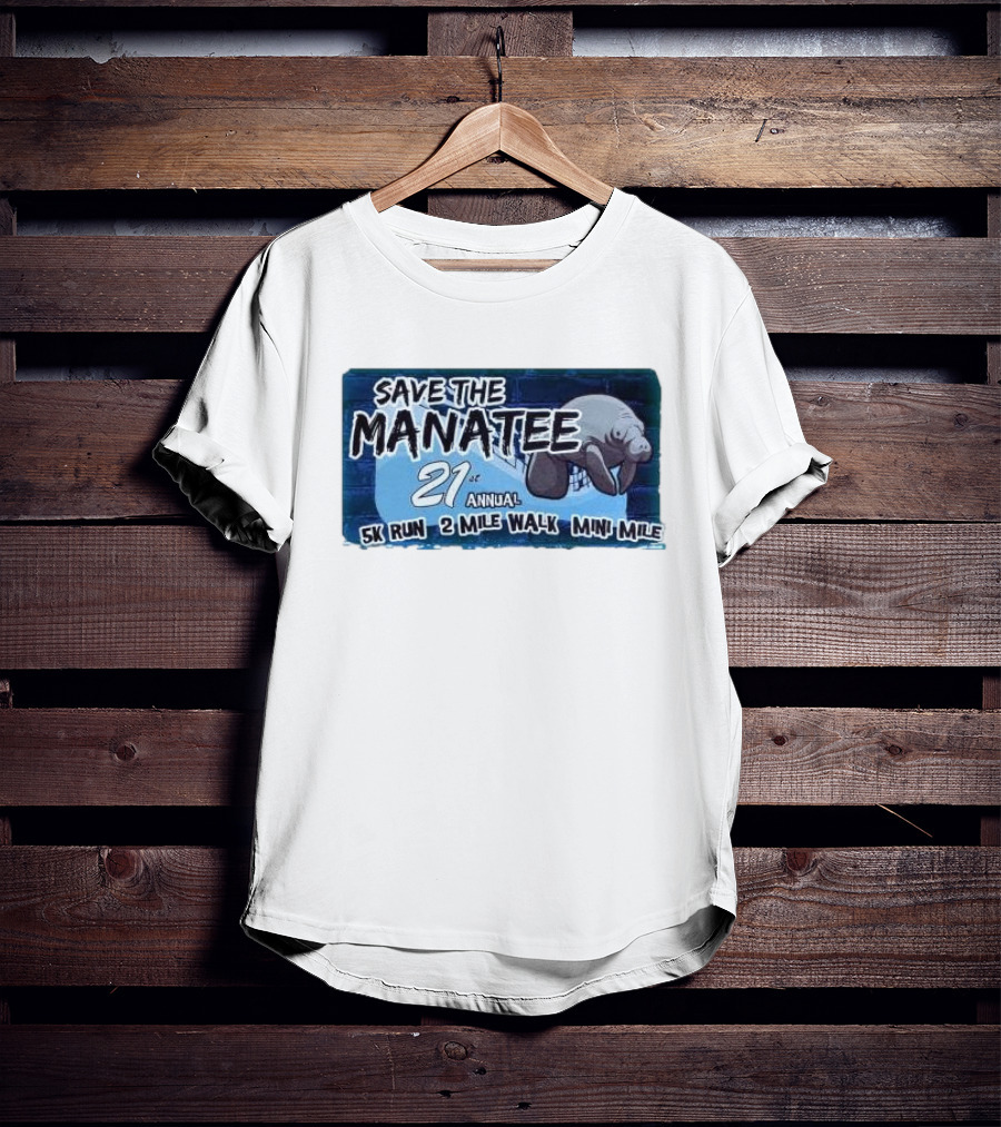 Save The Manatee 21st Annual 5K Run 2 Mile Walk Mini Mile T-Shirt